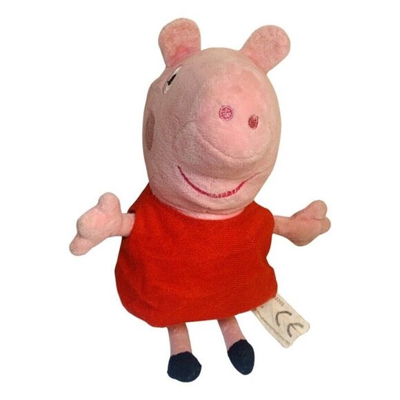 2003 Peppa Pig Official Red Dress Plush Limited Edition Stuffed Animal Toy Doll - Picture 3 of 8